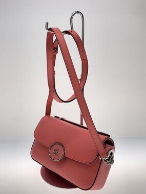 Gucci Pink Bag GG Leather Double Shoulder GG Pink